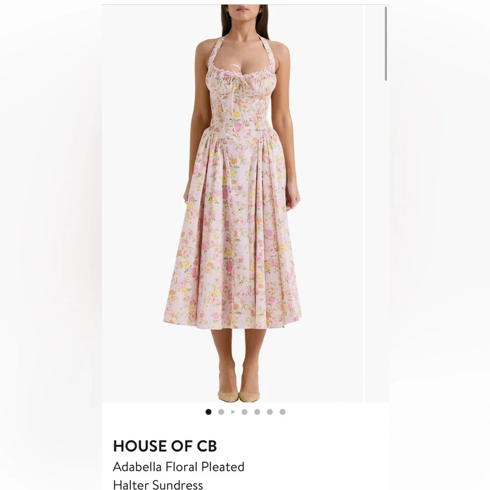 Pink Floral House of CB Midi Dress - Picture 1 of 3